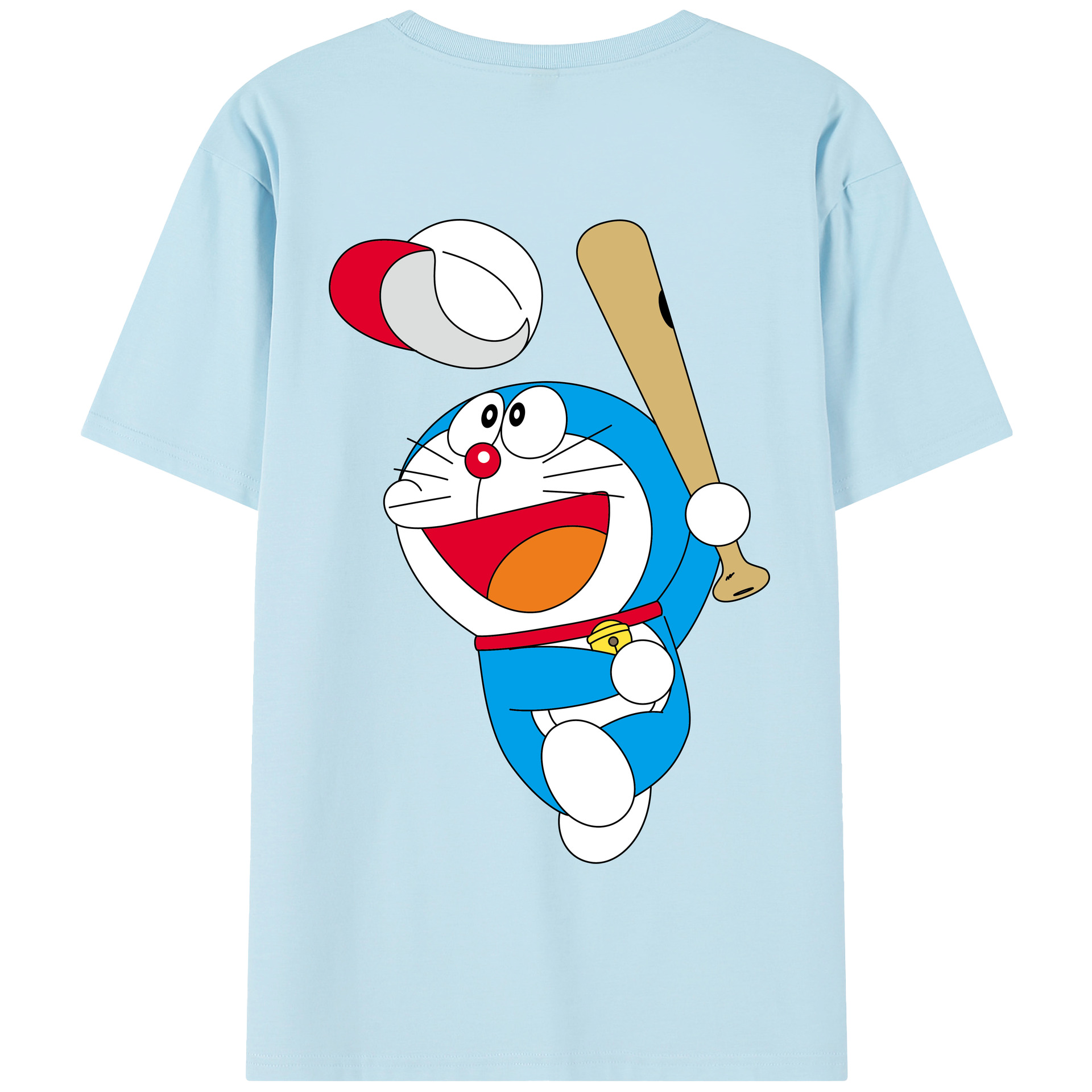 （画像用） ドラえもん Doraemon 綿100％半袖Tシャツ（背面プリント）